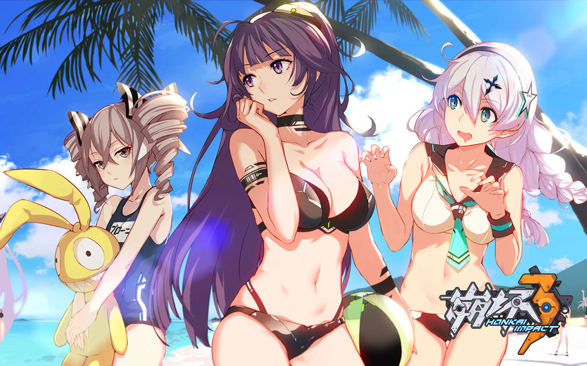 kiana kaslana, raiden mei, bronya zaychik, and homu (honkai and 1 more)