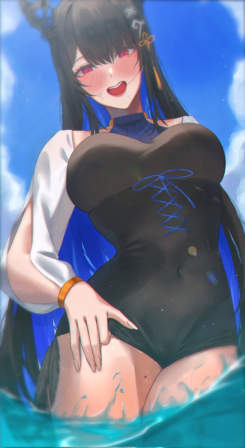 nerissa ravencroft (hololive and 1 more) drawn by linyi
