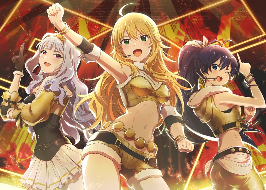 hoshii miki, shijou takane, and ganaha hibiki (idolmaster and 1 more) drawn by ayano_yuu_(sonma_1426)
