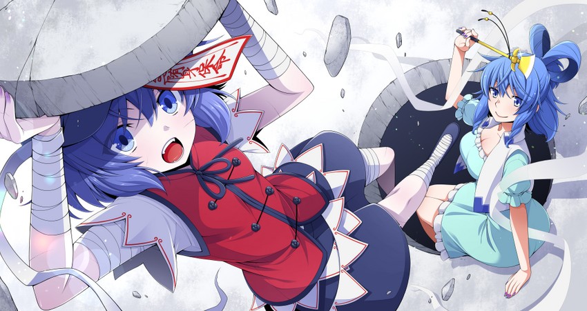kaku seiga and miyako yoshika (touhou and 1 more) drawn by eichi_yuu