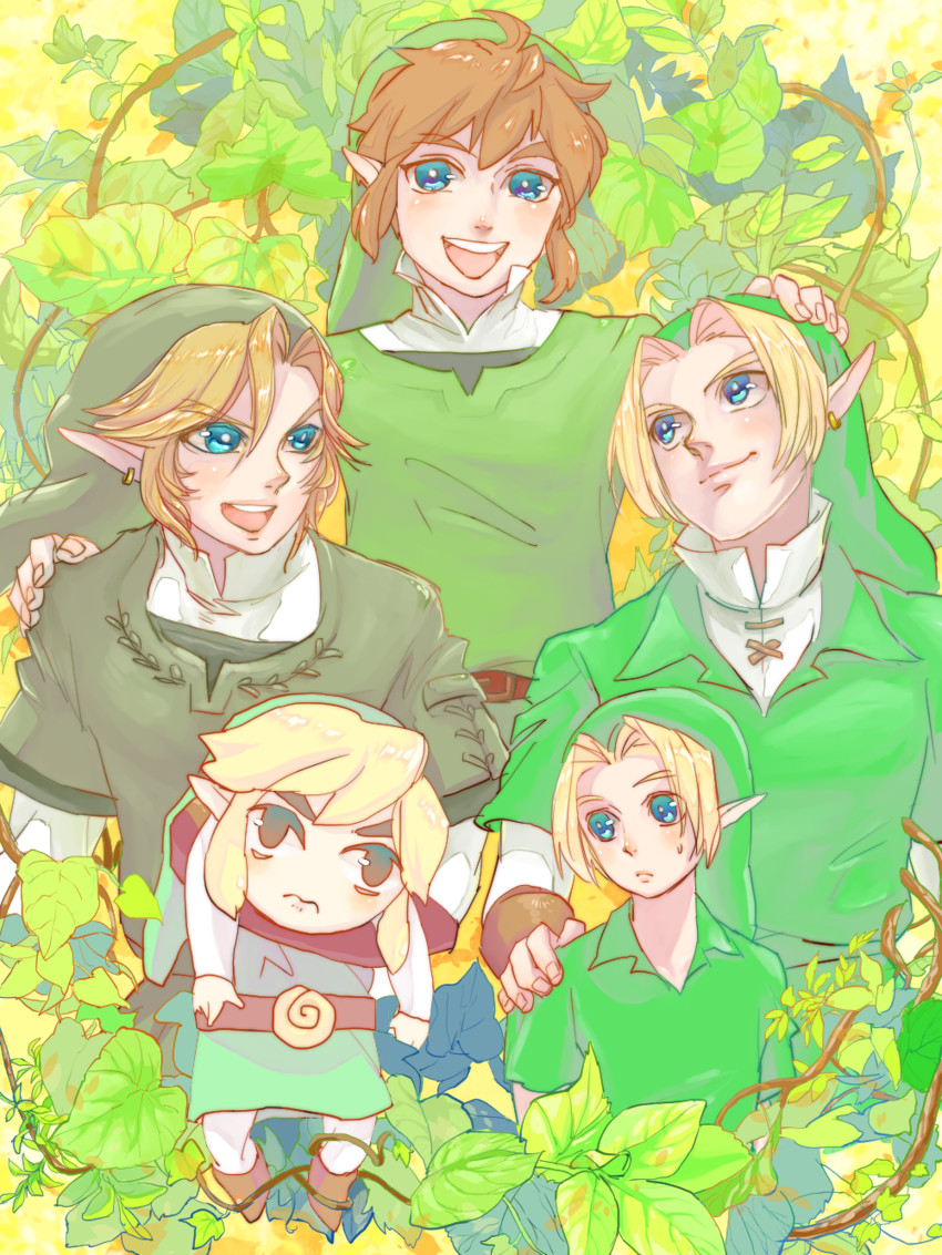 link and toon link (the legend of zelda and 4 more) drawn by oniyanagi