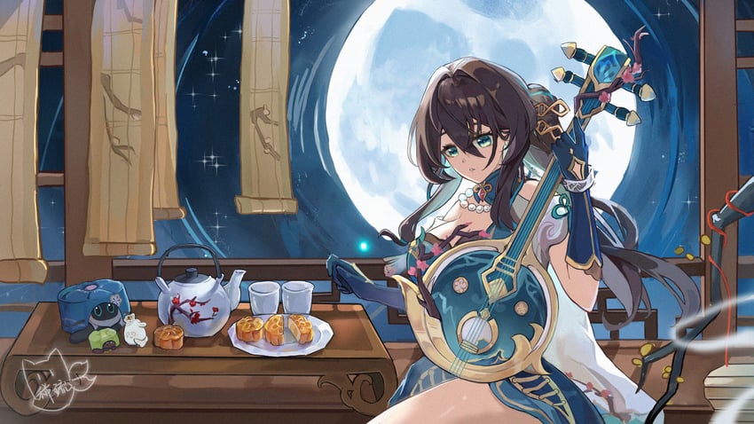 ruan mei (honkai and 1 more) drawn by xishuu_(user_dvah3828)