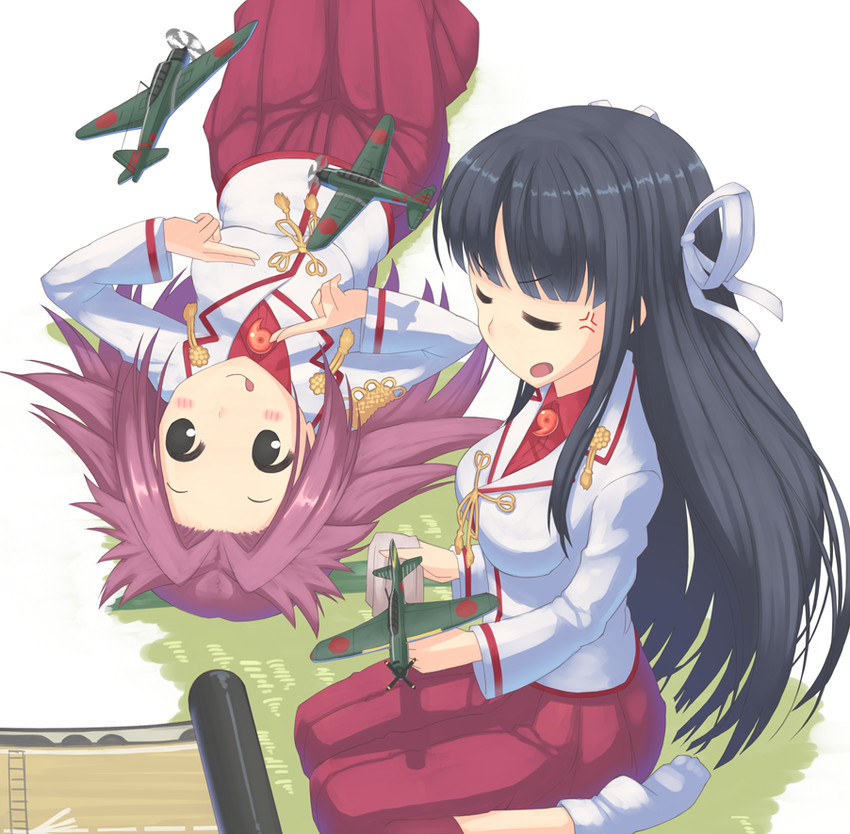 jun'you and hiyou (kantai collection) drawn by s_ibane