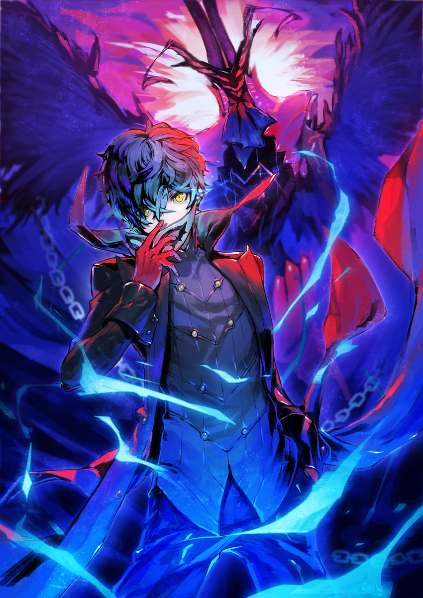amamiya ren, joker, and arsene (persona and 1 more) drawn by akiyoshi_nozomu