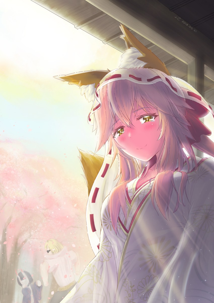 tamamo, shuten douji, tamamo no mae, and sakata kintoki (fate and 1 more) drawn by s.claw
