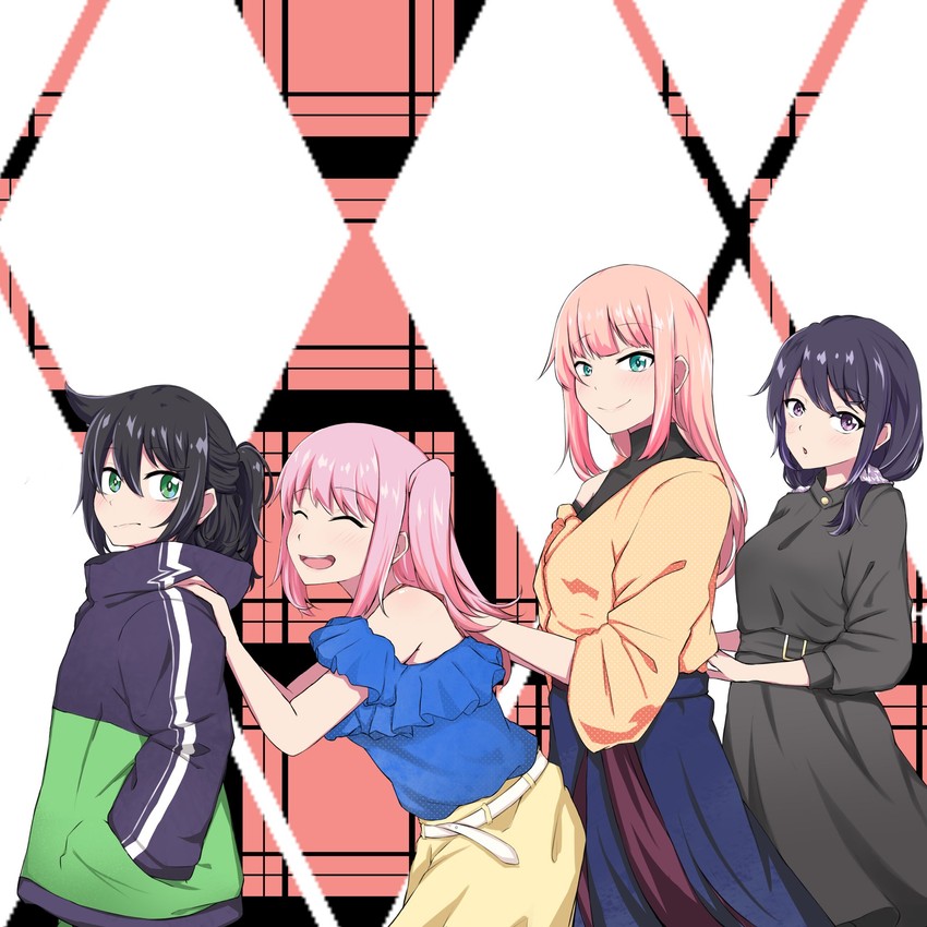 kuroki tomoko, tamura yuri, katou asuka, and nemoto hina (watashi ga motenai no wa dou kangaetemo omaera ga warui!) drawn by mochamillll