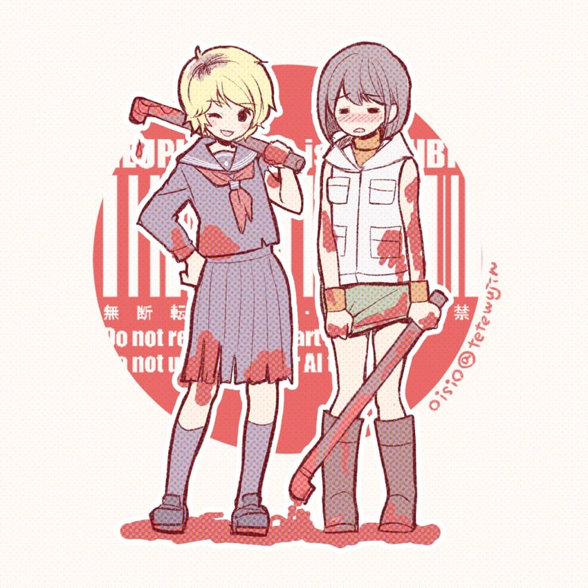 heather mason and shimizu hinako (silent hill and 2 more) drawn by oisiso