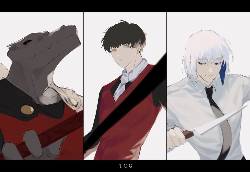 twenty-fifth bam, khun aguero agnis, and rak wraithraiser (original and 1 more) drawn by gyao77