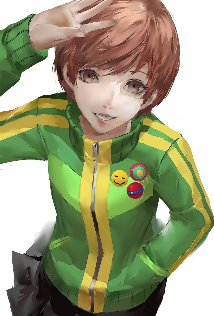 satonaka chie (persona and 1 more) drawn by blazpu