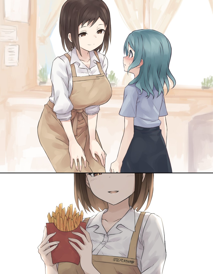hikawa sayo and hazawa tsugumi (bang dream!) drawn by cyan_aeolin
