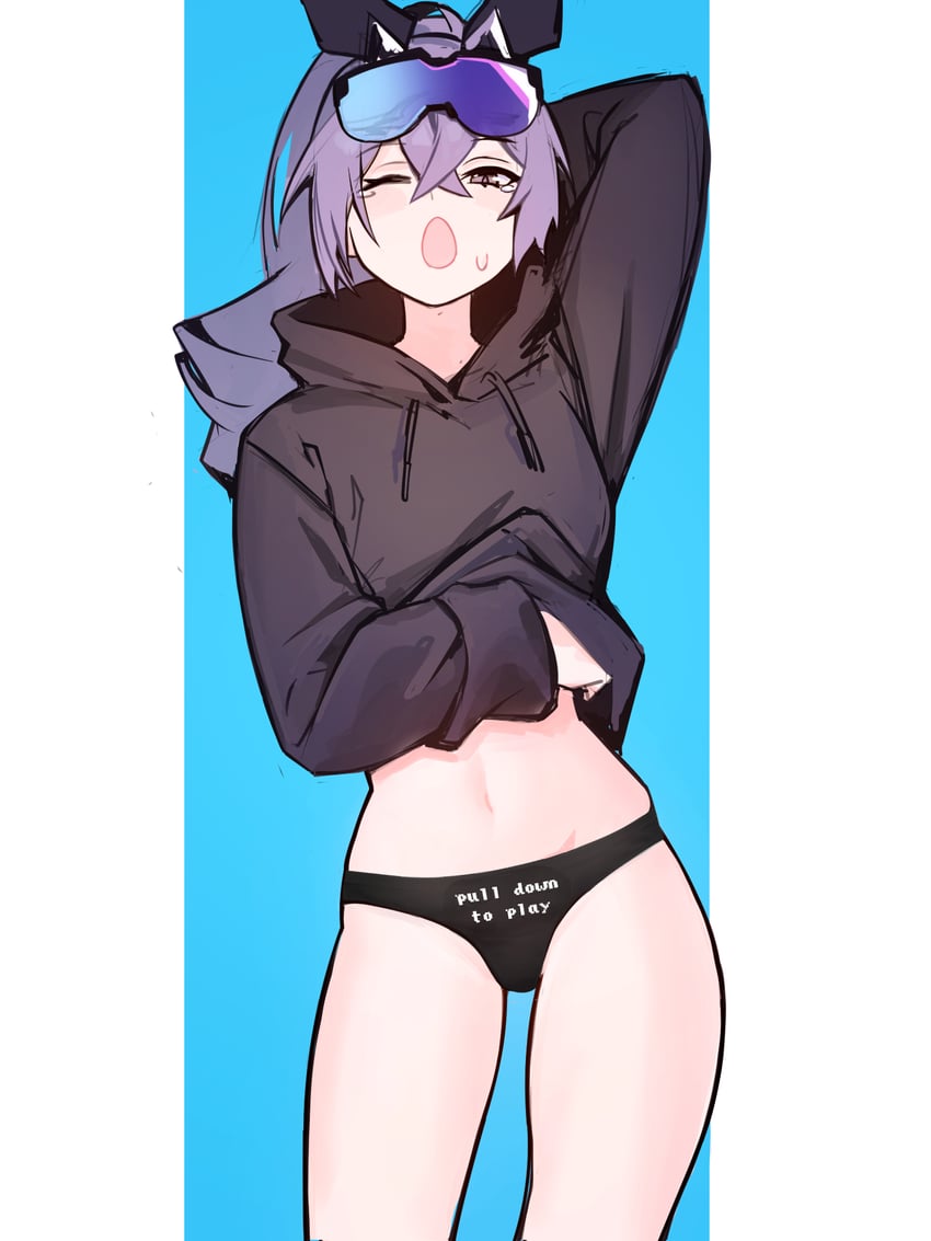 silver wolf (honkai and 1 more) drawn by distr