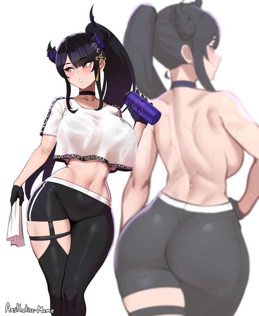 nerissa ravencroft (hololive and 1 more) drawn by aestheticc-meme
