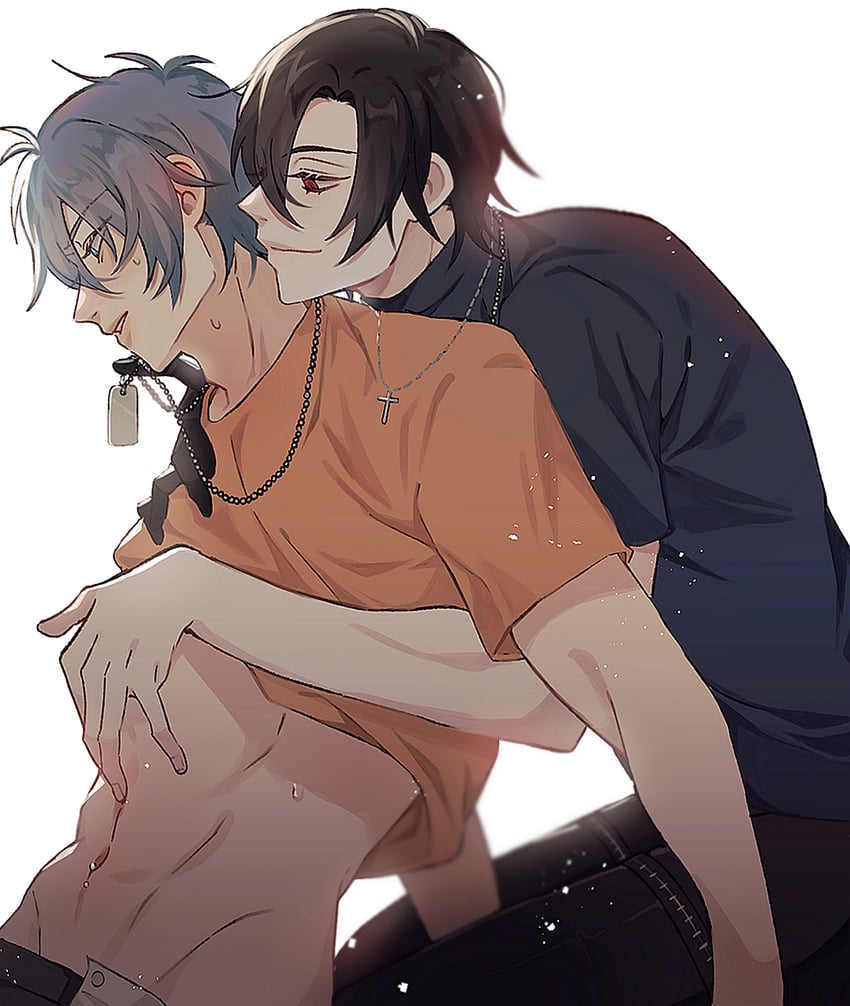 akira and shiki (togainu no chi) drawn by 100_(artist)