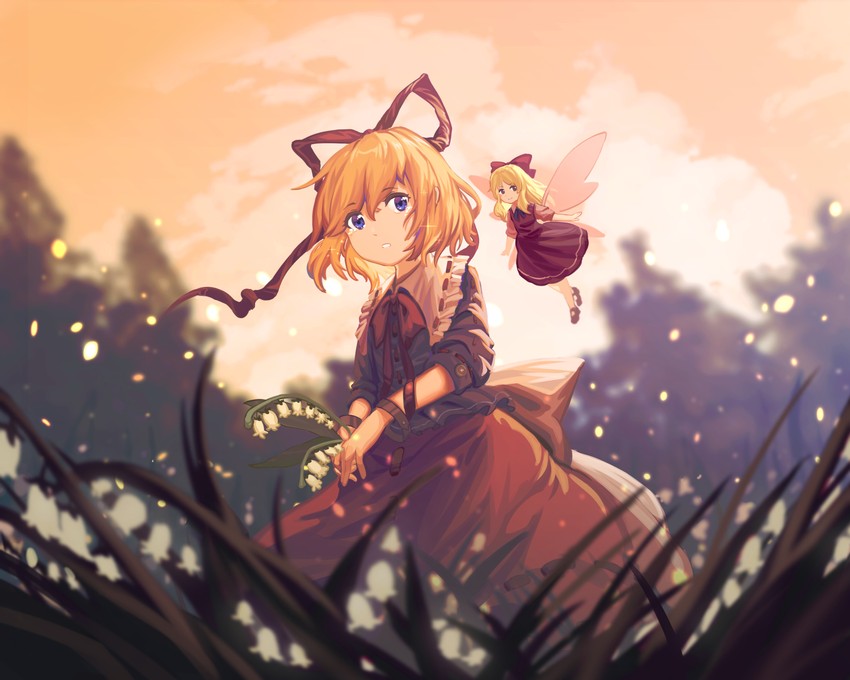 medicine melancholy and su-san (touhou) drawn by furahata_gen
