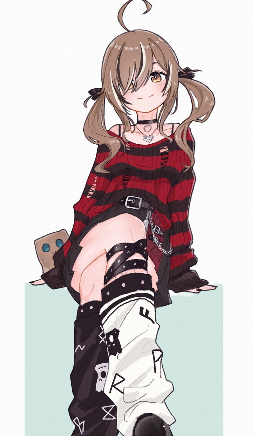 nanashi mumei and friend (hololive and 1 more) drawn by waneyeye