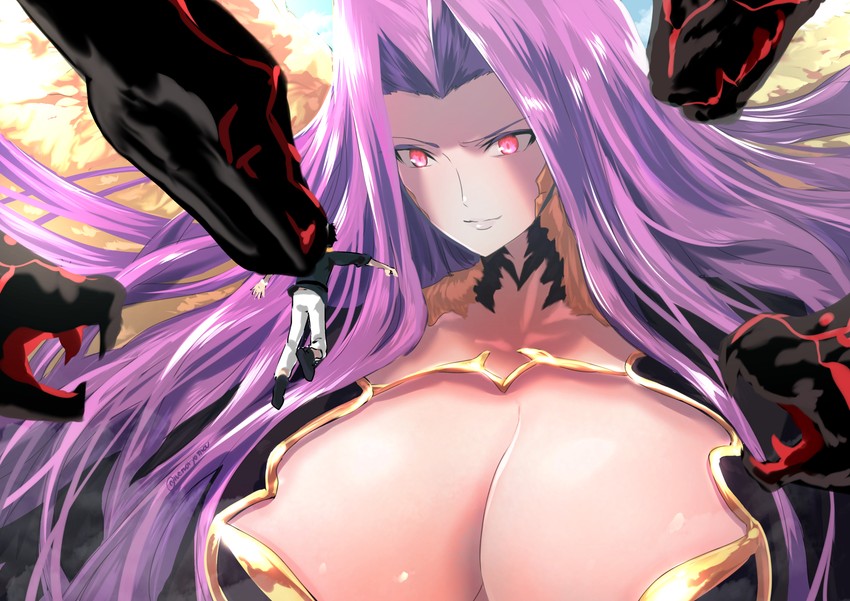 fujimaru ritsuka, medusa, and gorgon (fate and 1 more) drawn by uenoryoma