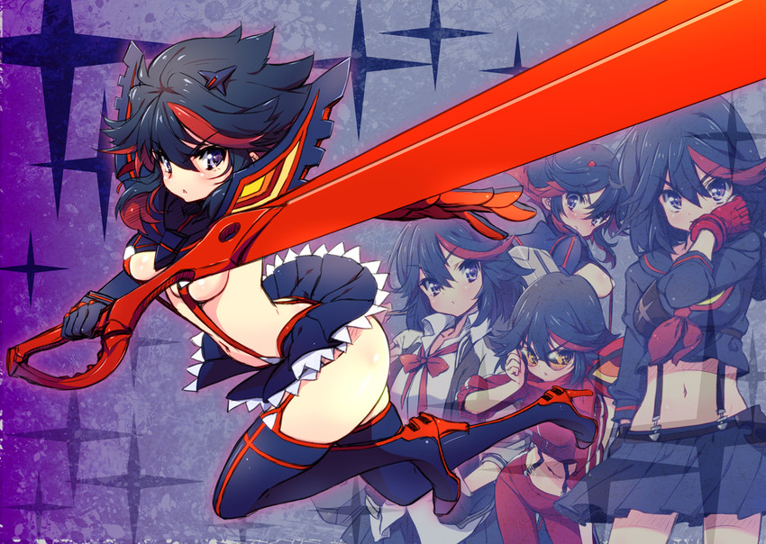 matoi ryuuko and senketsu (kill la kill) drawn by pandaki_(aki)
