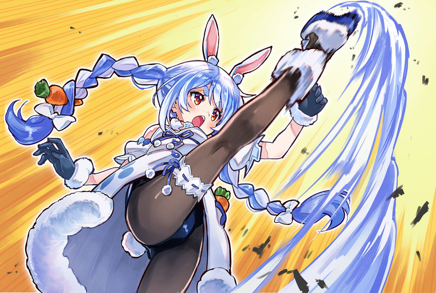 usada pekora and don-chan (hololive) drawn by sakino_shingetsu