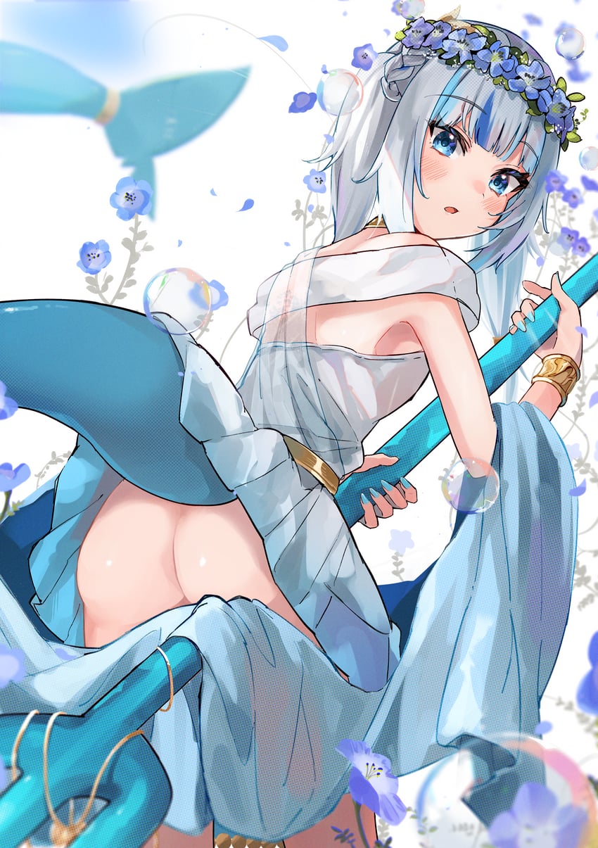 gawr gura (hololive and 1 more) drawn by haru_yu
