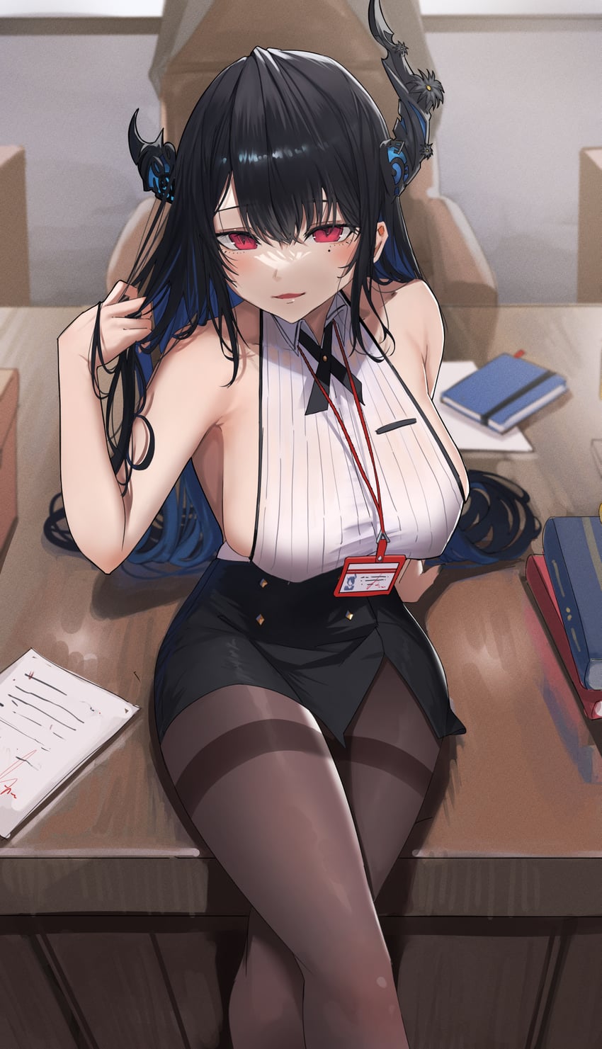 houshou marine and nerissa ravencroft (hololive and 1 more) drawn by archinoer
