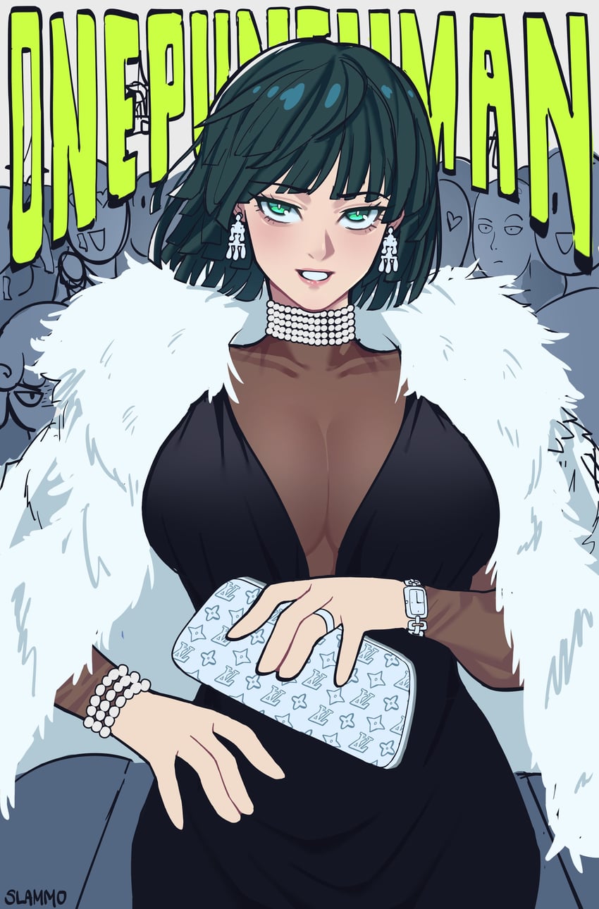tatsumaki, fubuki, and saitama (one-punch man) drawn by slammo