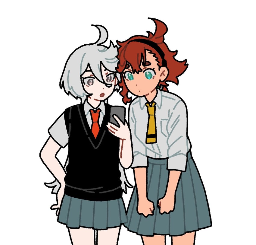 suletta mercury and miorine rembran (gundam and 1 more) drawn by dou_(mame_eee)