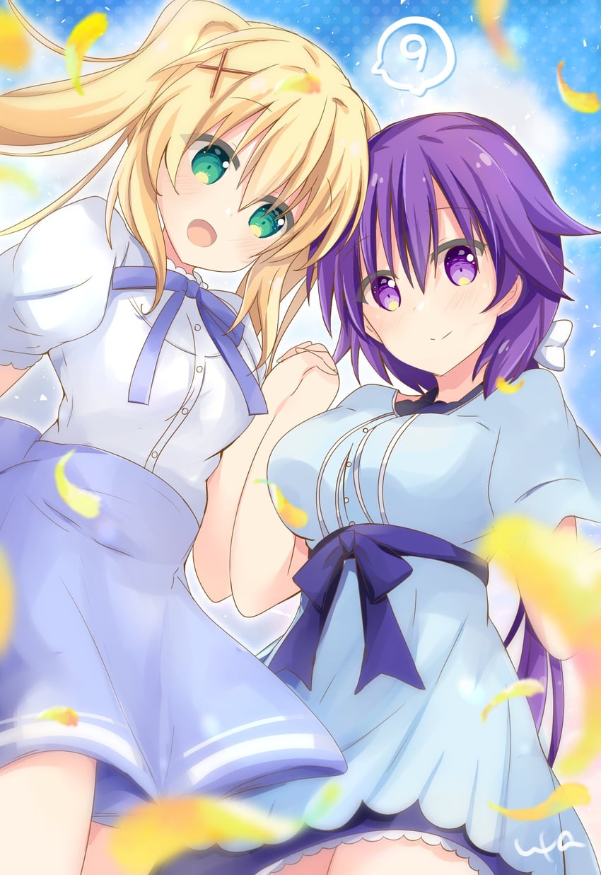 tsumugi wenders and mizuori shizuku (summer pockets) drawn by ura_(ura-tennislove)