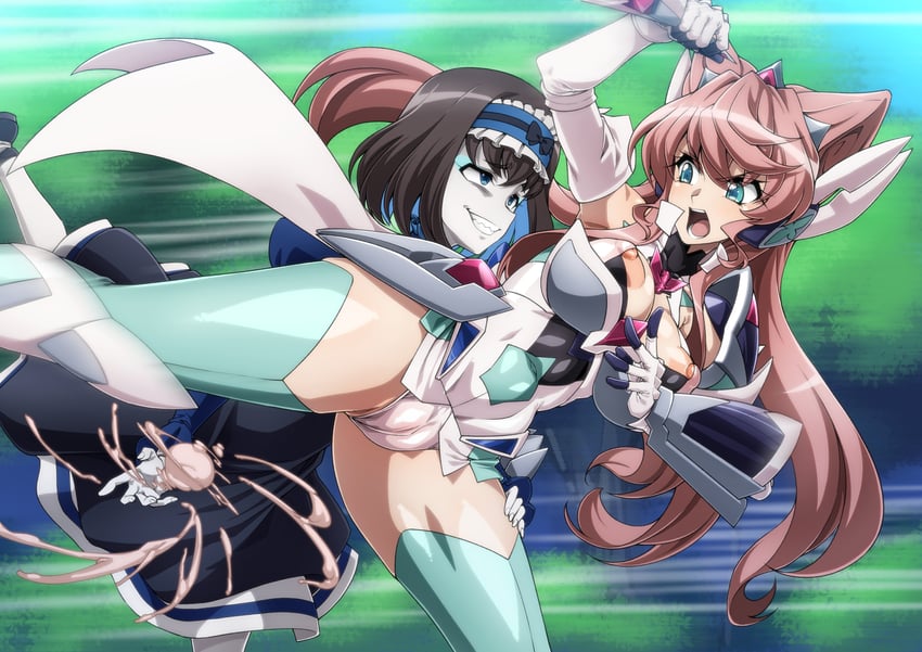 maria cadenzavna eve and garie tuman (senki zesshou symphogear) drawn by adama0s0284