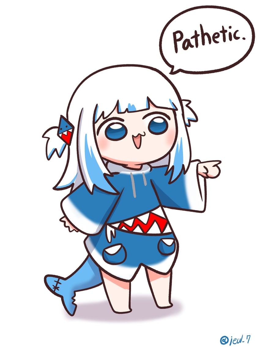 gawr gura (hololive and 1 more) drawn by eiul