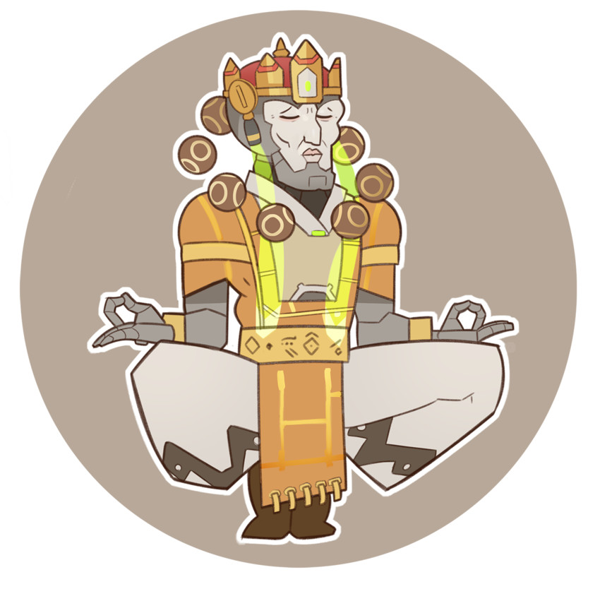 zenyatta and squidward tentacles (overwatch and 2 more) drawn by splashbrush