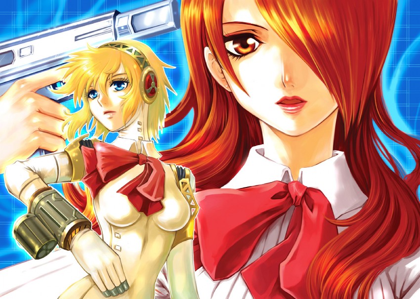 aigis and kirijou mitsuru (persona and 1 more) drawn by twenty