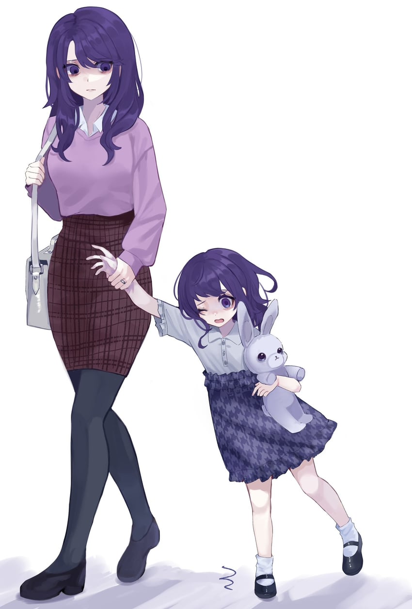 asahina mafuyu and asahina mafuyu's mother (project sekai) drawn by jishou_210