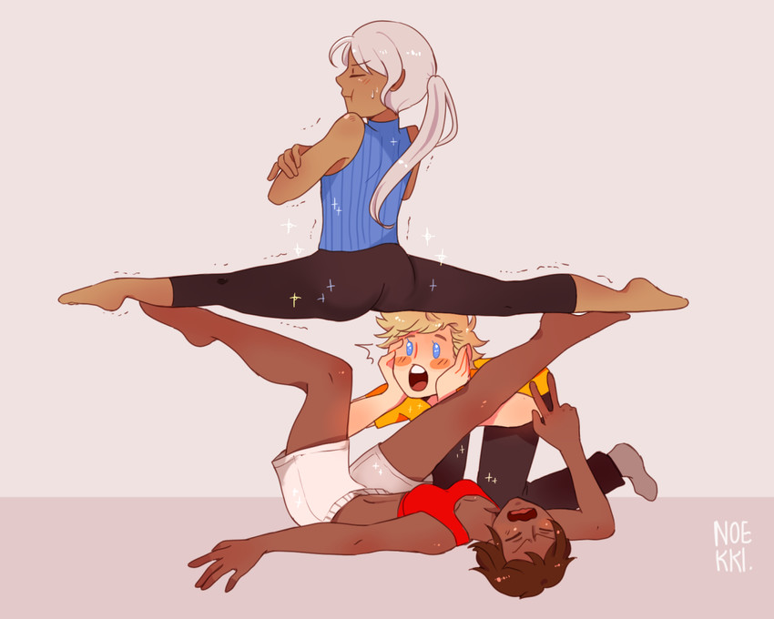 spark, candela, and blanche (pokemon and 1 more) drawn by noekki