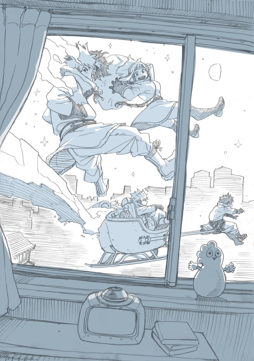 midoriya izuku, bakugou katsuki, uraraka ochaco, todoroki shoto, and mineta minoru (boku no hero academia) drawn by horikoshi_kouhei
