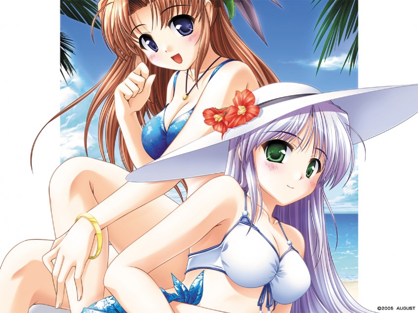feena fam earthlight and fujieda honami (yoake mae yori ruri iro na and 2 more) drawn by bekkankou