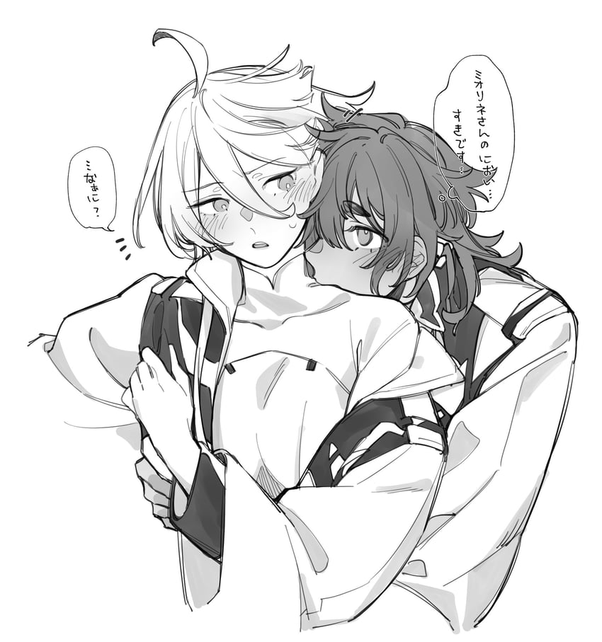 suletta mercury and miorine rembran (gundam and 1 more) drawn by zhuotian