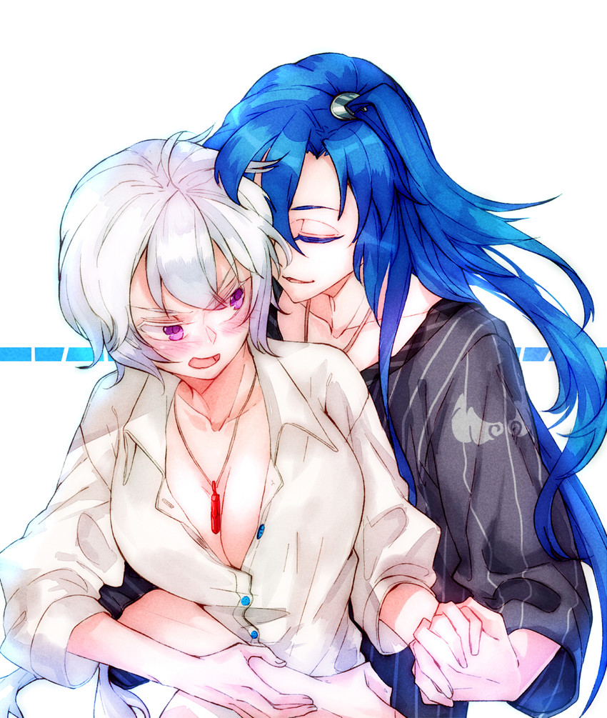 yukine chris and kazanari tsubasa (senki zesshou symphogear) drawn by milk_puppy