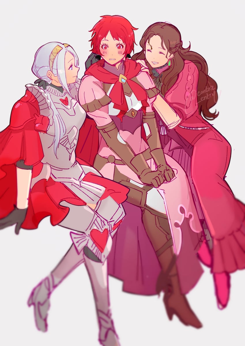 edelgard von hresvelg, dorothea arnault, and monica von ochs (fire emblem and 2 more) drawn by lamb_(contra_entry)