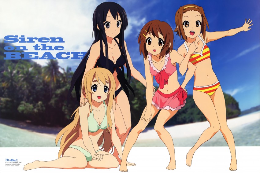 akiyama mio, hirasawa yui, tainaka ritsu, and kotobuki tsumugi (k-on! and 1 more) drawn by ueno_chiyoko