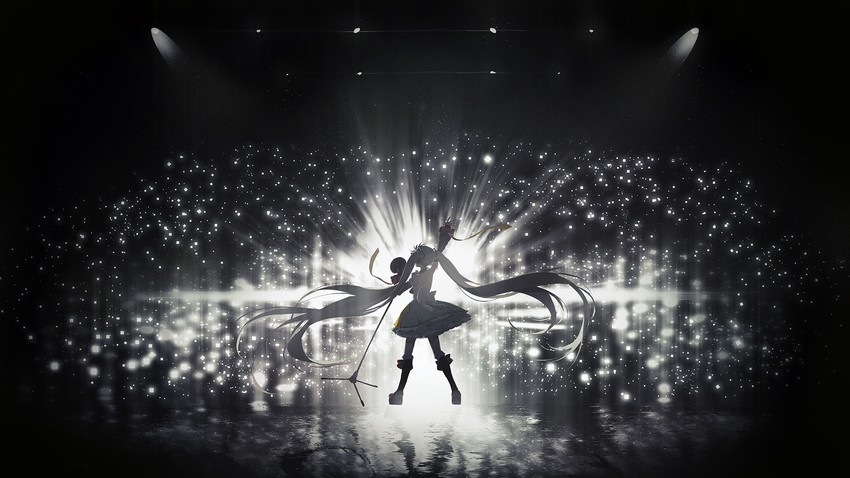hatsune miku and magical mirai miku (vocaloid and 1 more) drawn by lengchan_(fu626878068)