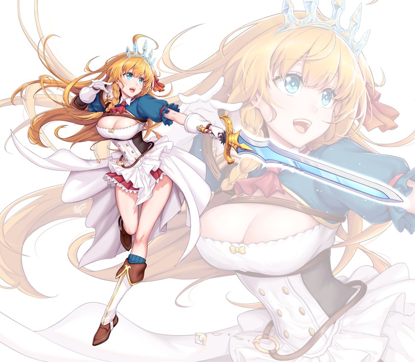 pecorine (princess connect!) drawn by yoru_sei