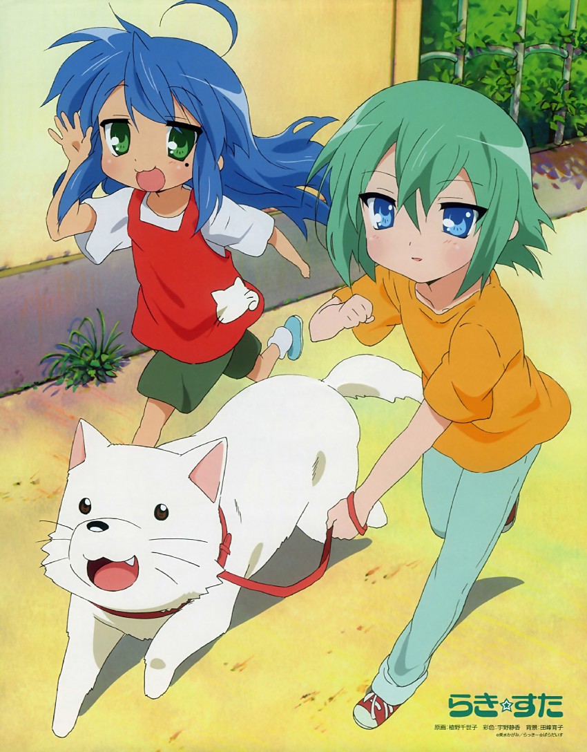 izumi konata, iwasaki minami, and cherry (lucky star and 1 more) drawn by ueno_chiyoko