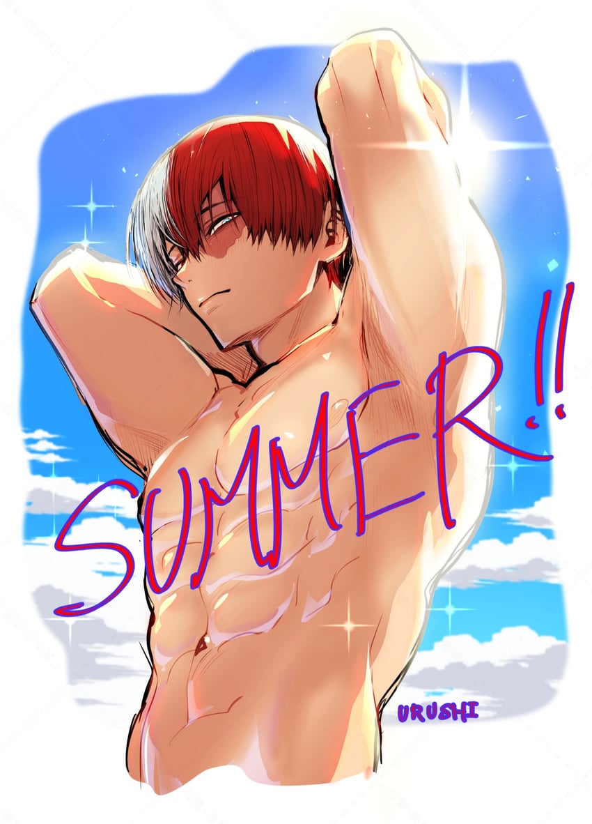 todoroki shoto (boku no hero academia) drawn by urushi_(0911gracias)