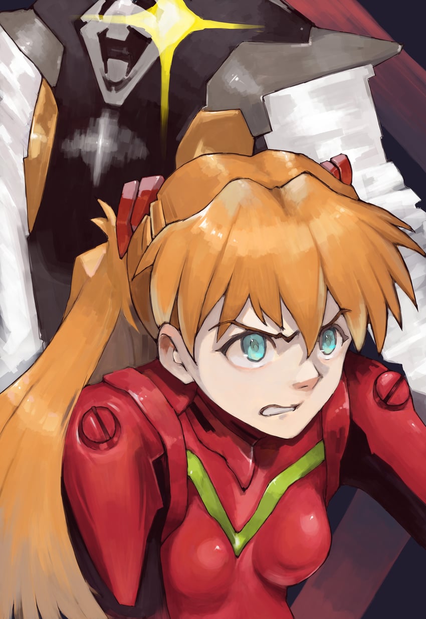 souryuu asuka langley and zeruel (neon genesis evangelion) drawn by massao_(abfobywnltuitiy)