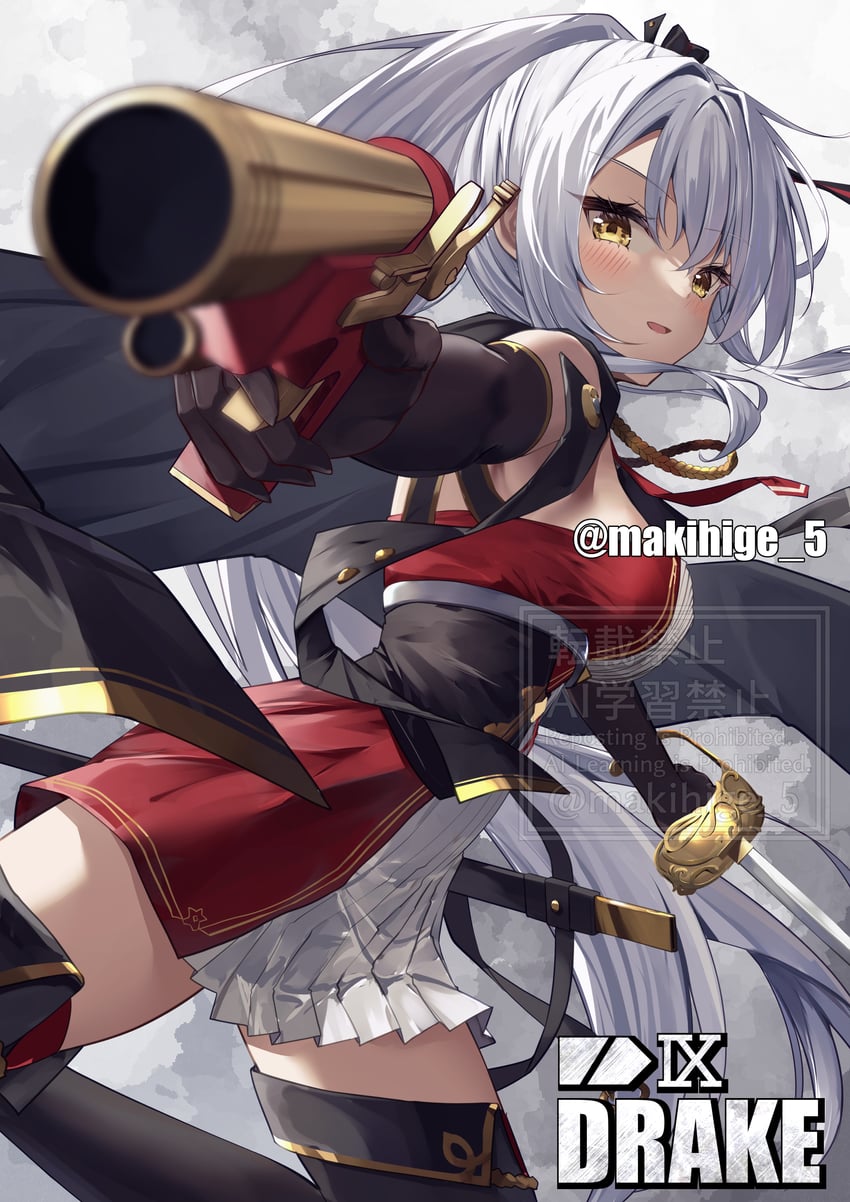 drake (azur lane and 1 more) drawn by makihige