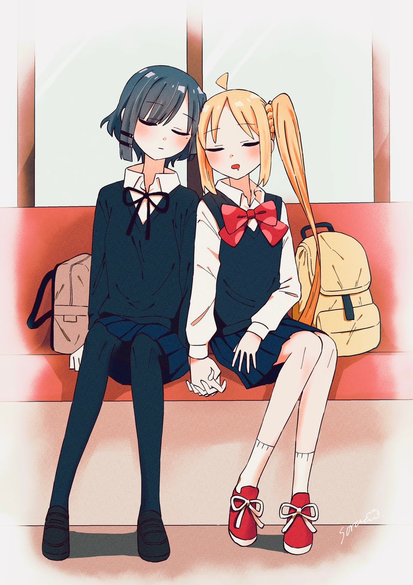 ijichi nijika and yamada ryo (bocchi the rock!) drawn by anpan_sora