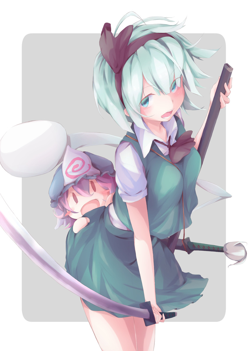 konpaku youmu and saigyouji yuyuko (touhou) drawn by koshinaka-zz