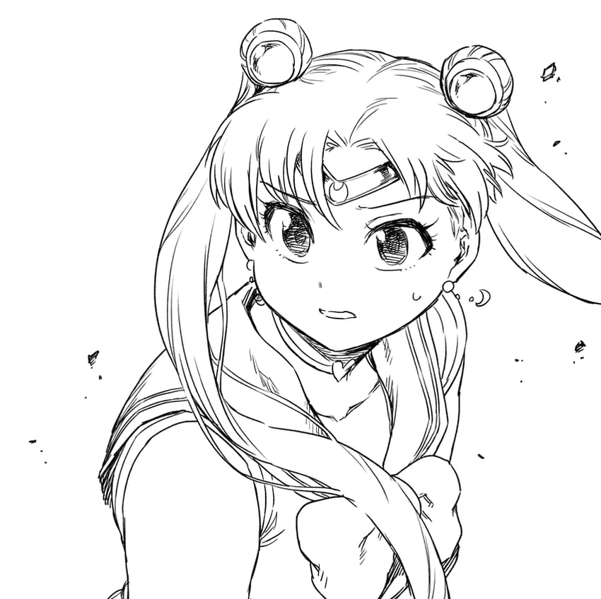tsukino usagi and sailor moon (bishoujo senshi sailor moon and 1 more) drawn by tsukudani_(coke-buta)