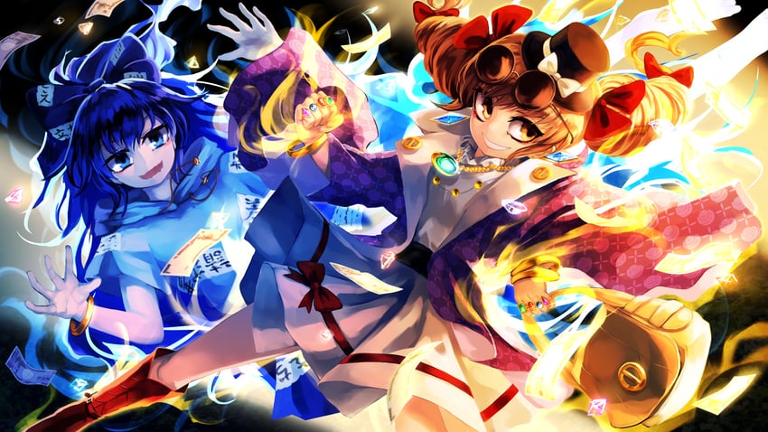 yorigami shion and yorigami jo'on (touhou) drawn by fuji_tarawi