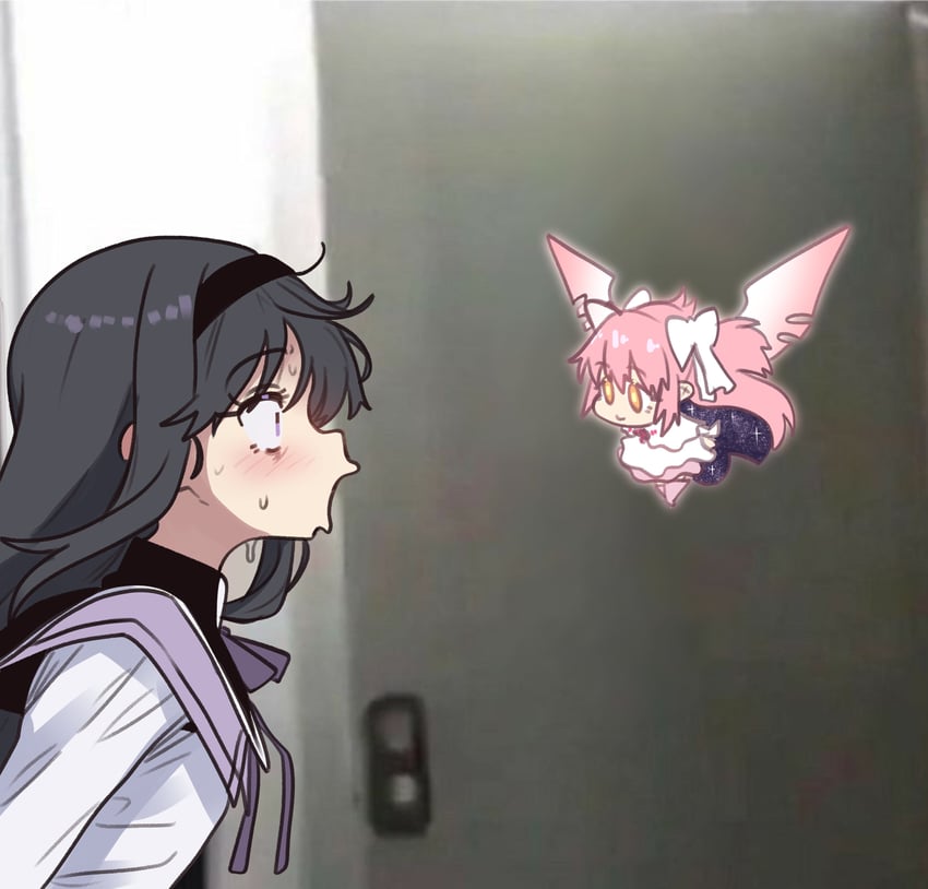 akemi homura, kaname madoka, and ultimate madoka (mahou shoujo madoka magica) drawn by ebora